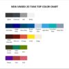 tank top color chart 1 - Steven Universe Store