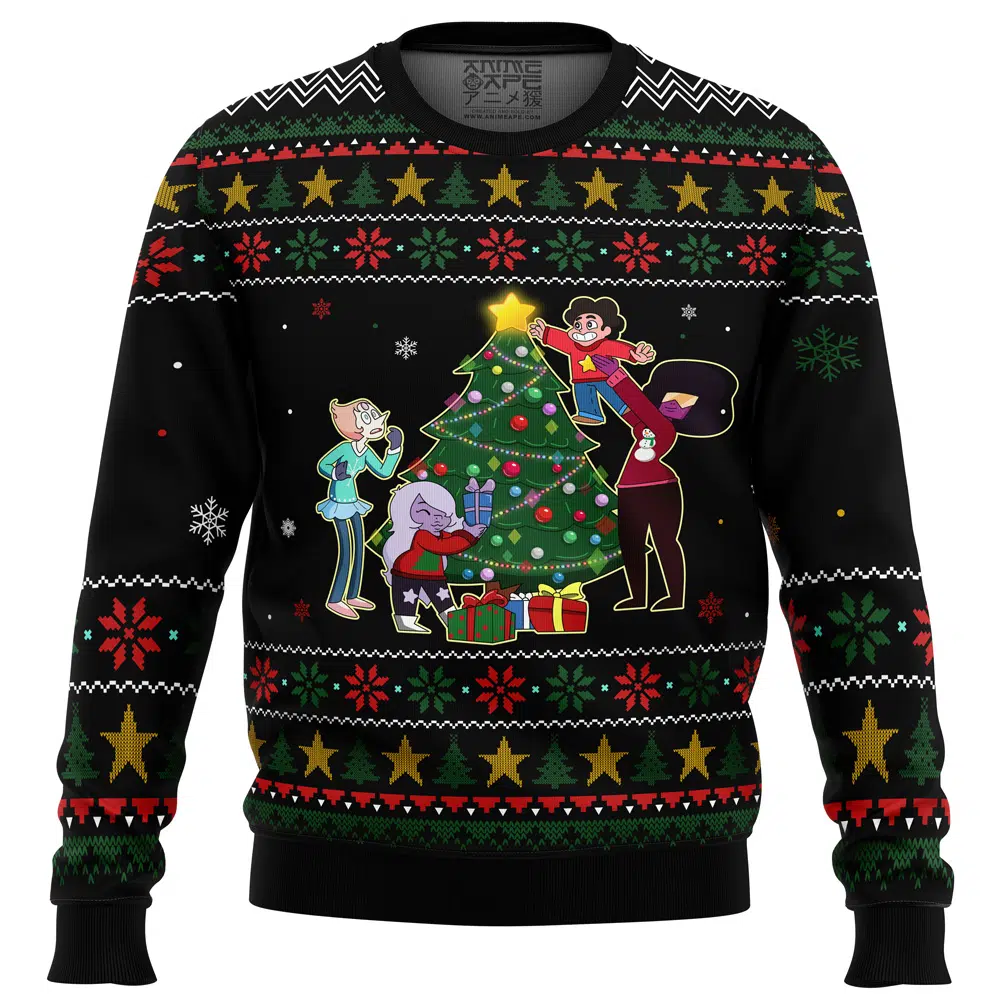 Christmas Steven Steven Universe Ugly Christmas Sweater FRONT mockup - Steven Universe Store
